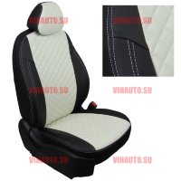 Авточехлы RENAULT-Fluence 40/60 /Megan III с 2010- (Ромб) чер+бел