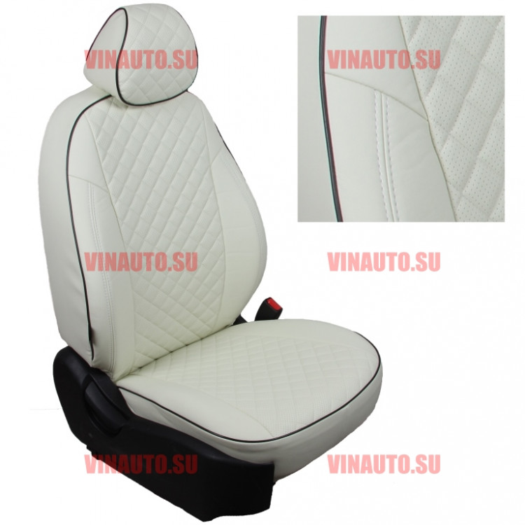Авточехлы HYUNDAI-Solaris I sd/KIA-Rio III sd 40/60 2011- (Ромб) бел+бел Авточехлы HYUNDAI-Solaris I sd/KIA-Rio III sd 40/60 2011- (Ромб) бел+бел