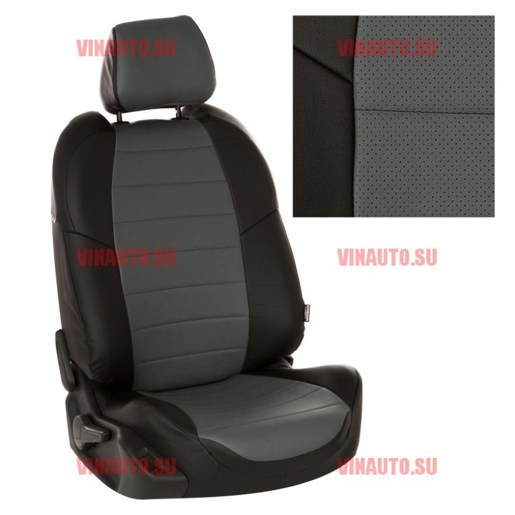 Авточехлы KIA-Cerato III (Classic) 2013- (Аригон) чер+сер