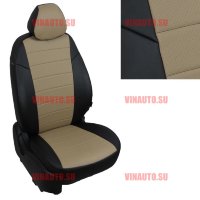 Авточехлы VW- Polo Sd сплошная с 2010 (Аригон) чер+тем.беж