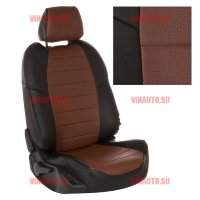 Авточехлы VW- Polo Sd сплошная с 2010 (Аригон) чер+тем.коричневый