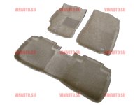 Коврики салона текст.Toyota Camry 2011-> LINER 3D Lux с бортиком бежевые/ST7400005